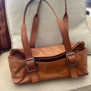 Gorgeous cognac Kenneth Cole New York Leather Bag great condition